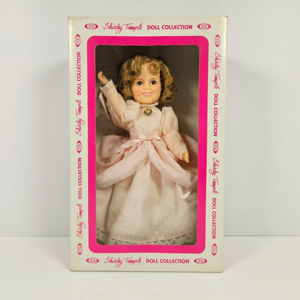 Vintage 1982 Ideal Shirley Temple Classic Doll Pink Polka Dot Dress Original Box